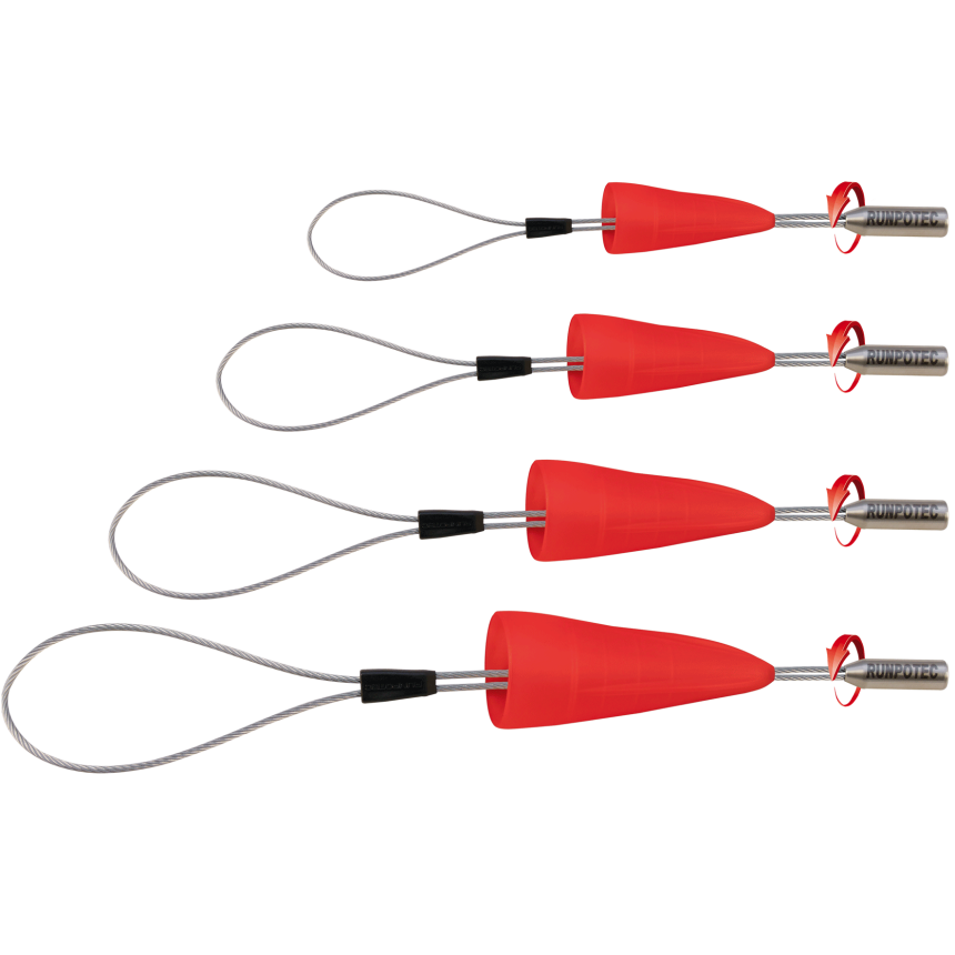 RUNPOFIX with thread RTG &amp;#216; 6 mm - cable pulling loop with protective cap, set of 4, stainless steel