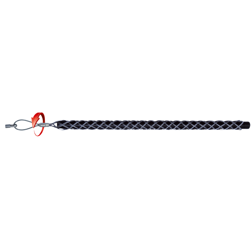 Cable pulling grip &amp;#216; 9 - 15 mm/ 0,3543 - 0,5906 in. with loop and thread RTG &amp;#216; 6 mm, stainless steel
