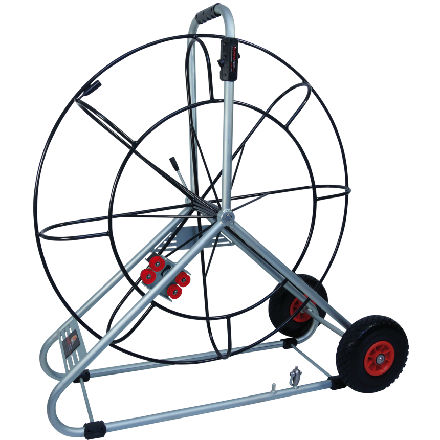 Steel reel &amp;#216; 1000 mm/39,3701 in. mobile for &amp;#216; 11 mm/0,4331 in., incl. double run-out system and