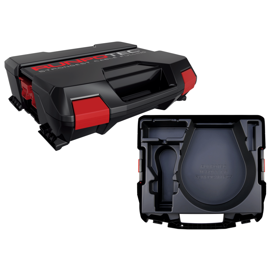 RUNPOTEC system case with RUNPOCAM RC 2 case insert - PP plastic (impact and shock resistant),