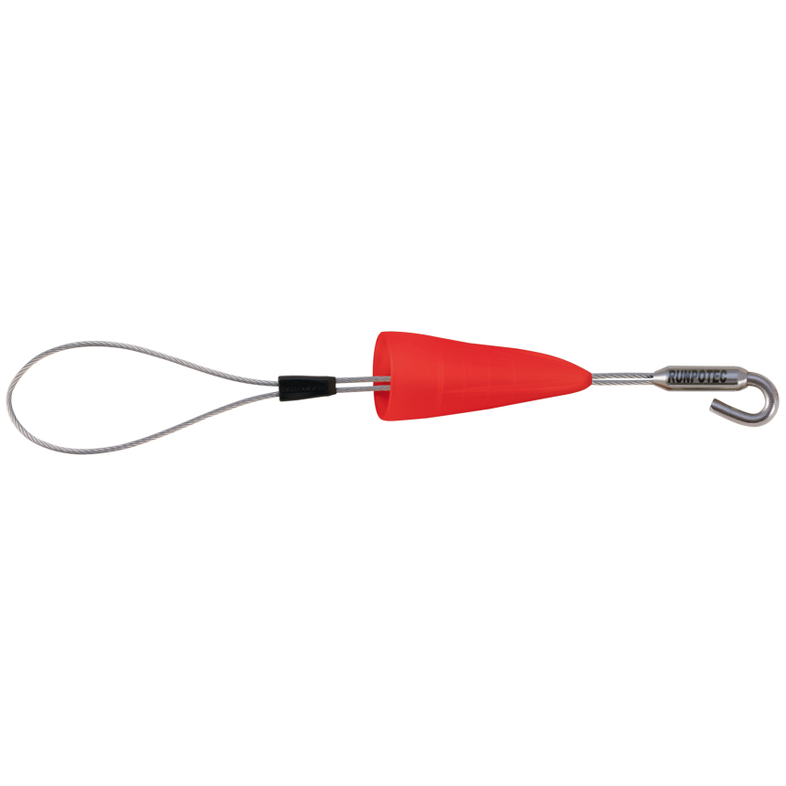 RUNPOFIX with hook - cable pulling loop with protective cap, &amp;#216; 14 mm/0,5512 in. outside, stainless