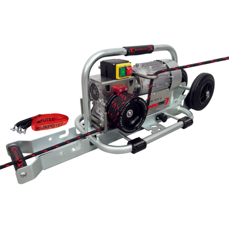 CW 800 E - capstan winch, incl. trolley mounting rail and 3 m/9,84 ft. strap, motor connection 230 V