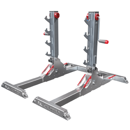 Lifting supports - RUNPOLIFTER 4500, cable drum lifter, left + right support, stainless steel,