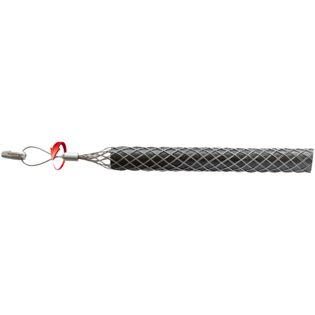 Kabelziehstrumpf &#216; 50 - 60 mm mit Schlaufe und Gewinde RTG &#216; 6 mm und 12 mm, Edelstahlgeflecht