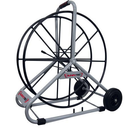 Rope reel &#216; 770 mm/30,3150 in. - wide - incl. parking brake, ergonomic handle and solid rubber