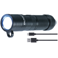 Lampe LED AKKU haute performance 320 lumens - 2 x filetage RTG &amp;#216; 6 mm, y compris c&amp;#226;ble de chargement