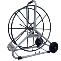 Rope reel &amp;#216; 770 mm/30,3150 in. - wide - incl. parking brake, ergonomic handle and solid rubber