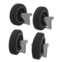 RUNPOLIFTER 4500 transport wheels, 4 pieces, solid rubber wheels &amp;#216; 125 mm/4,9213 in. in high quality